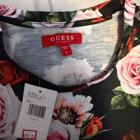 Guess Men's Black Floral Shirt - Picture 2 of 3